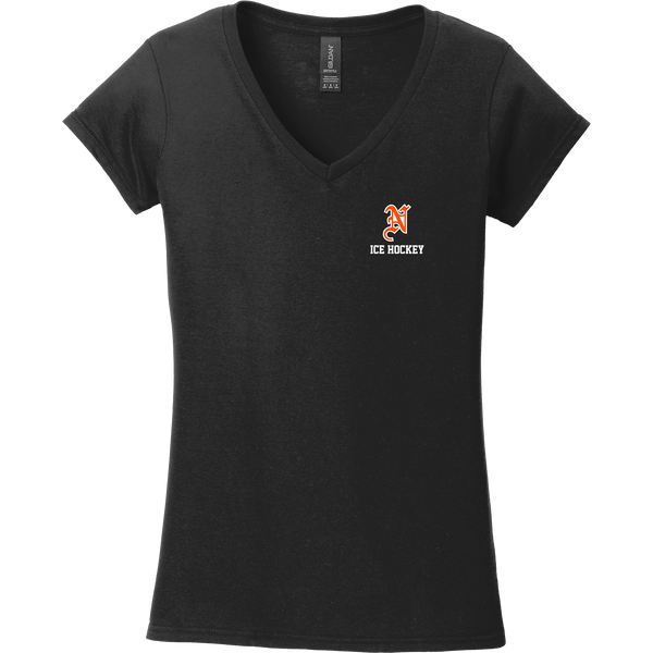 Midd North Hockey Softstyle Ladies Fit V-Neck T-Shirt