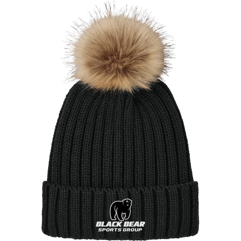 BBSG Faux Fur Pom Beanie