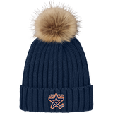 NY Stars Faux Fur Pom Beanie
