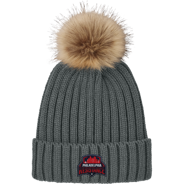 Philadelphia Resistance Faux Fur Pom Beanie