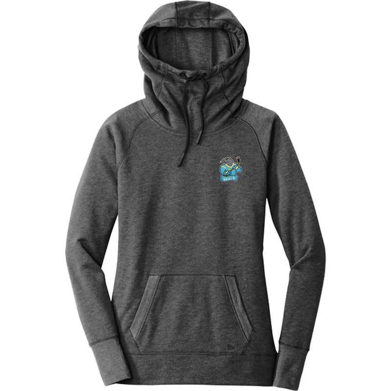 Atlantic City Seals New Era Ladies Tri-Blend Fleece Pullover Hoodie