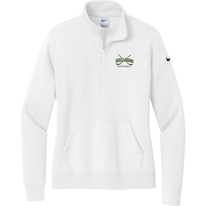 HVM Bulldogs Nike Women's Club Fleece Sleeve Swoosh 1/2-Zip