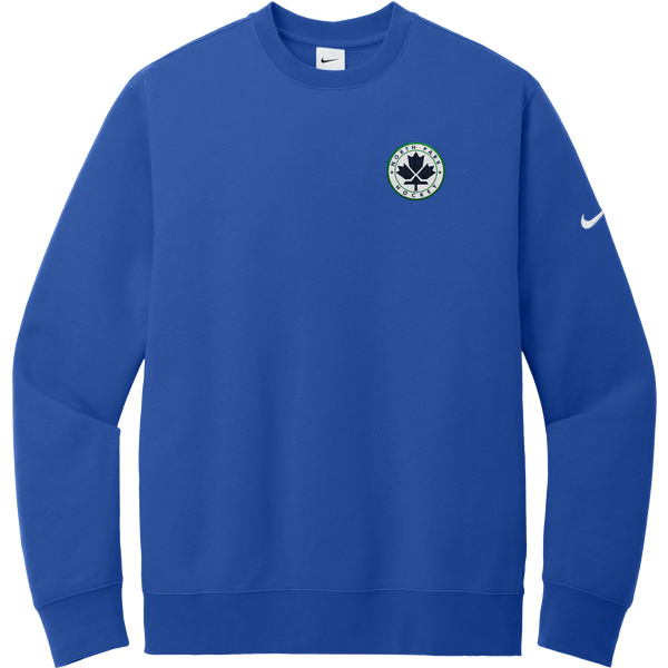 North Park Hockey Nike Club Fleece Sleeve Swoosh Crew