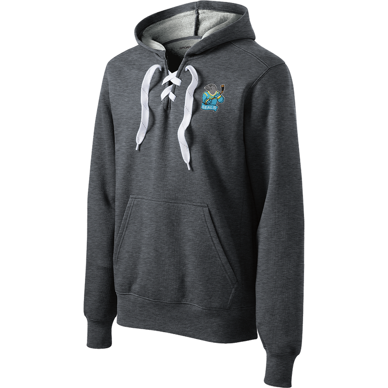 Atlantic City Seals Lace Up Pullover Hooded Sweatshirt